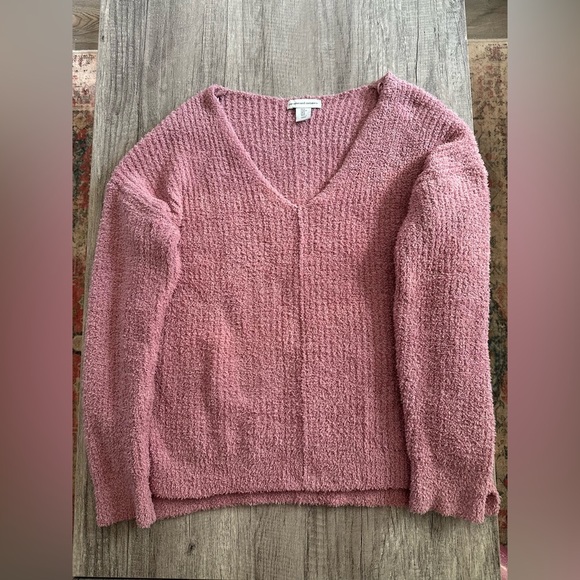 Cupcakes & Cashmere Pink Side Slit Sweater Size Large - Picture 6 of 6
